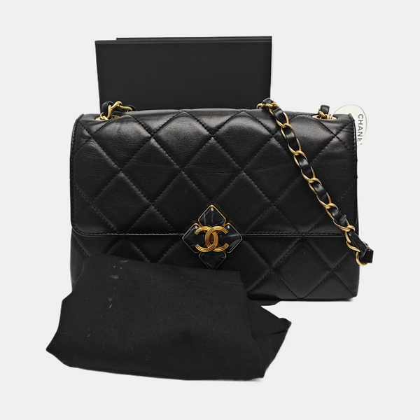 WOC Quilted Lambskin Black