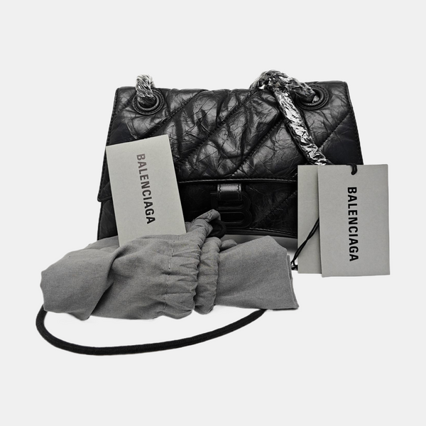 Crush Small Quilted Calfskin Black