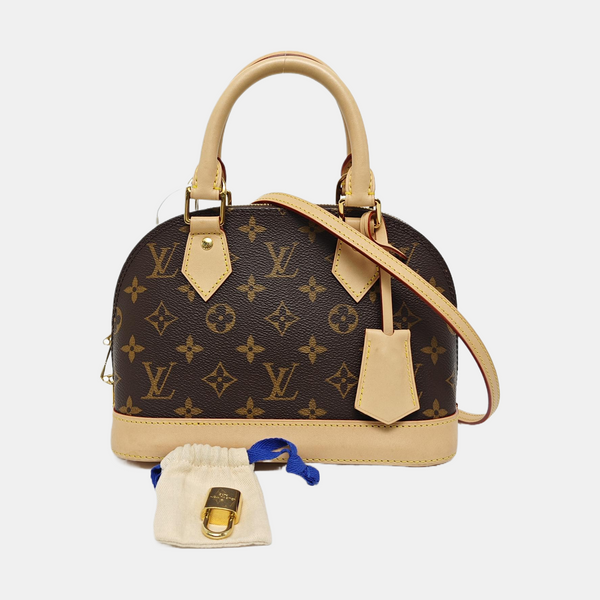 ALMA BB Monogram Coated Canvas Brown