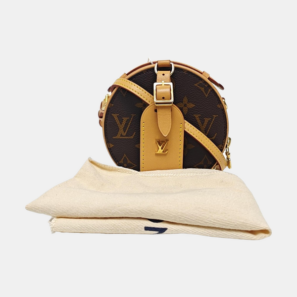 BOITE CHAPEAU Mini Monogram Coated Canvas Brown