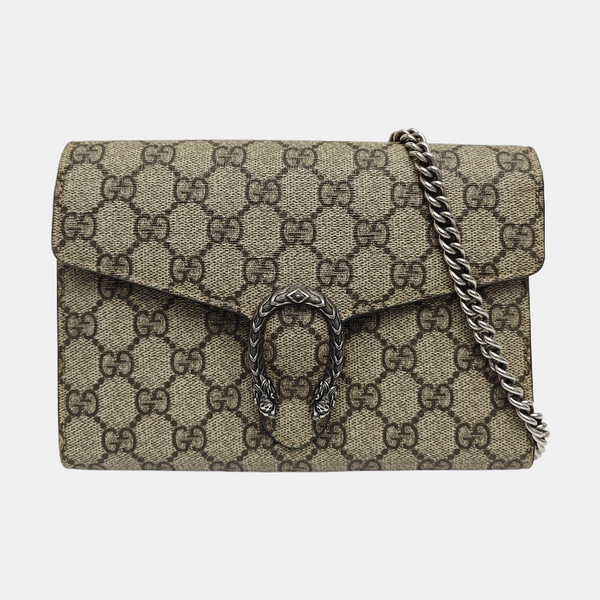 Dionysus Mini Monogram Coated Canvas Black