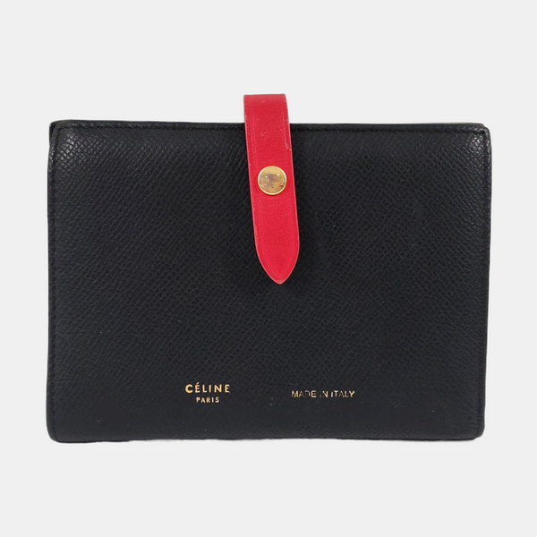 STRAP Calfskin Black Wallet