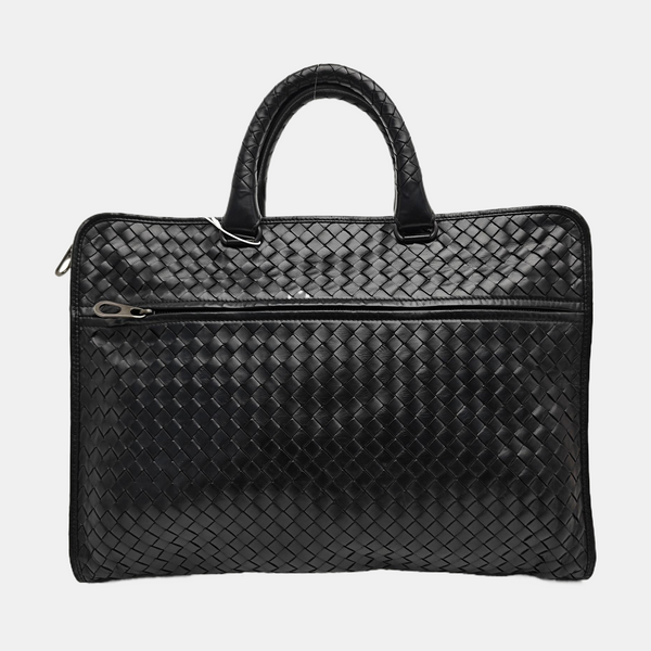 Calfskin Top Handle Bag Black