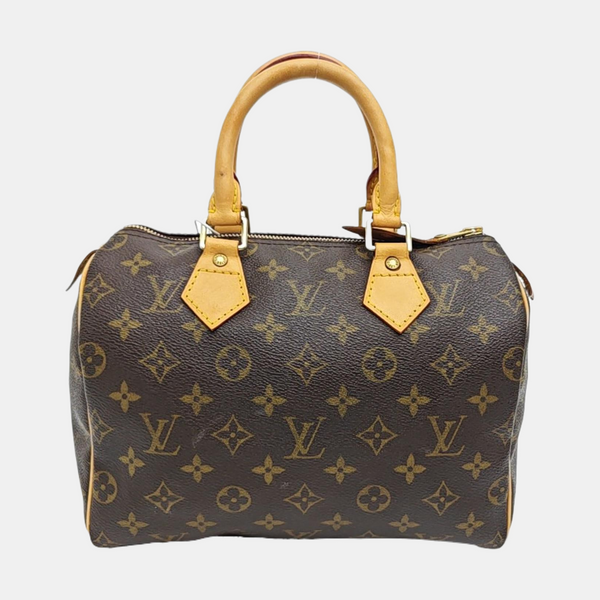SPEEDY 25 Monogram Coated Canvas Brown