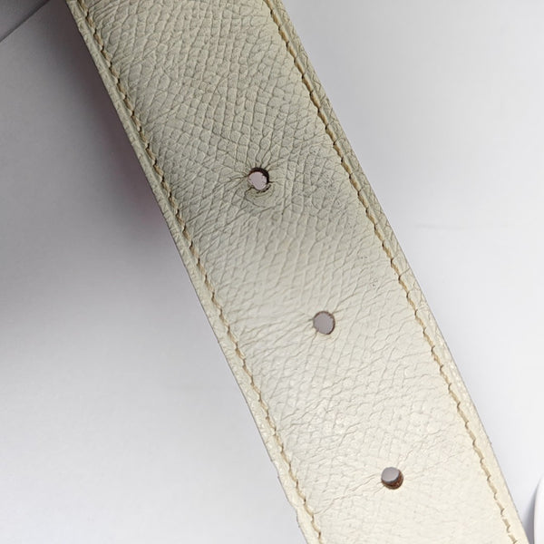Leather Belt White