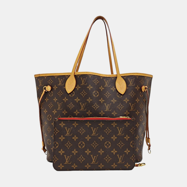 NEVERFULL MM Monogram Coated Canvas Brown