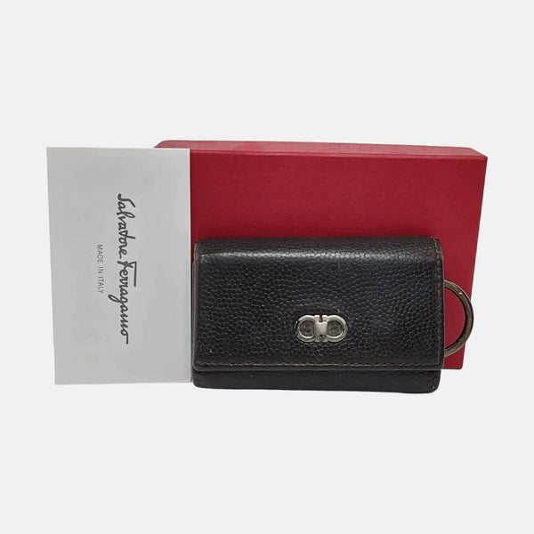 Calfskin Key Pouch Brown
