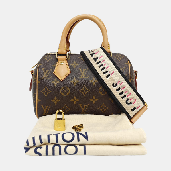 SPEEDY 20 Monogram Coated Canvas Brown