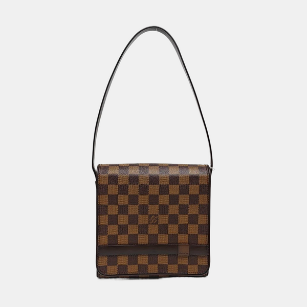 TRIBECA Damier Ebene Coated Canvas Brown