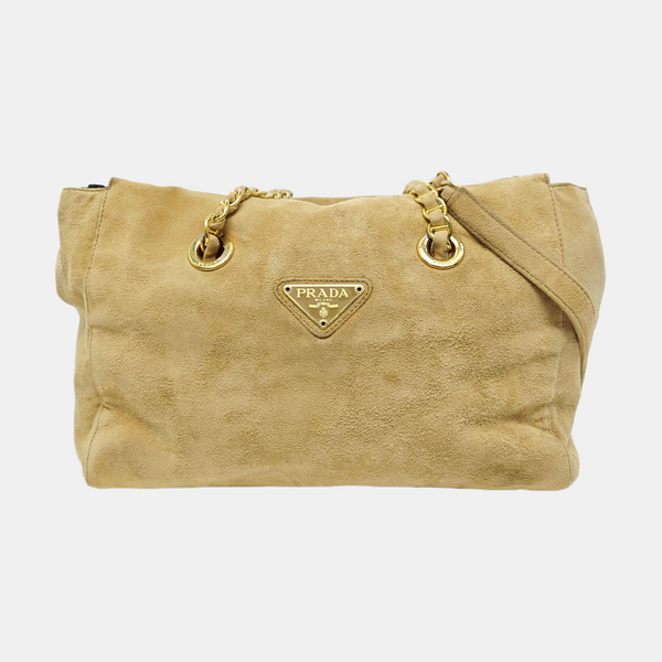 Suede Shoulder Bag Yellow