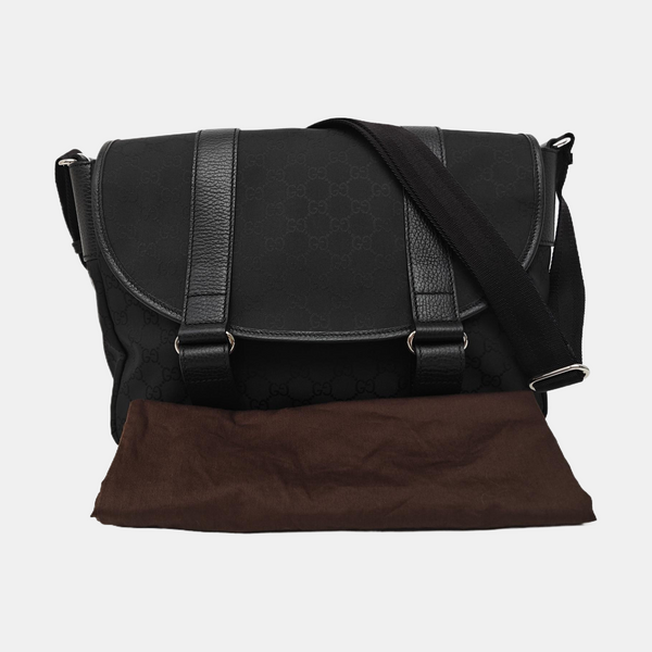 Fabric Shoulder Bag Black