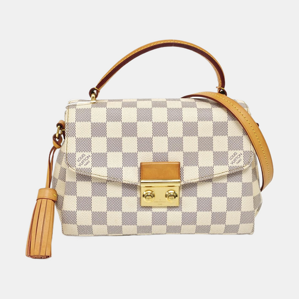 CROISETTE Damier Azur Coated Canvas White