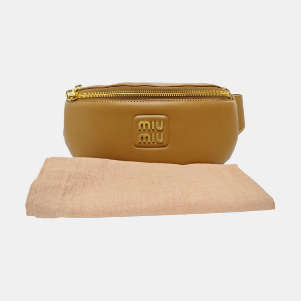 Two-Tone Waist Bag Calfskin Brown