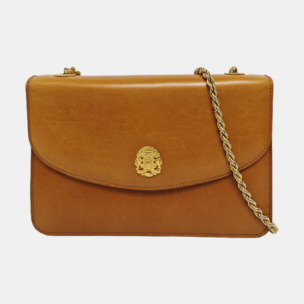 Calfskin Shoulder Bag Brown