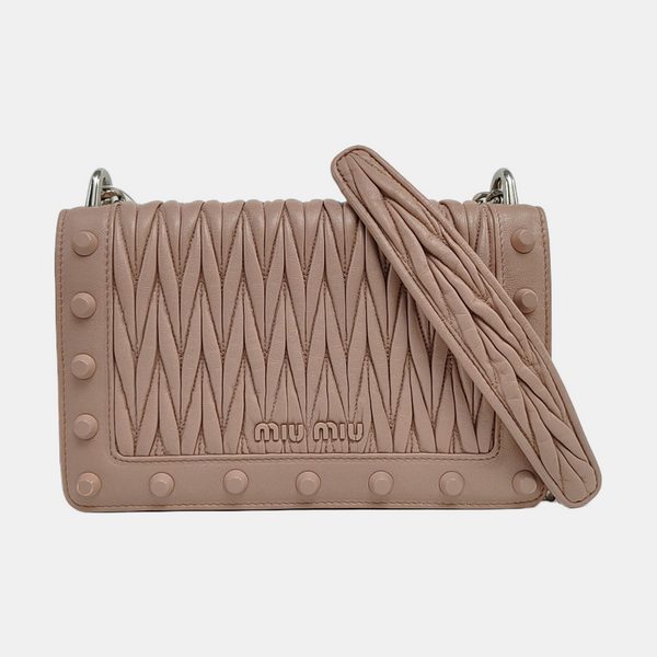Quilted Lambskin Crossbody Bag Pink