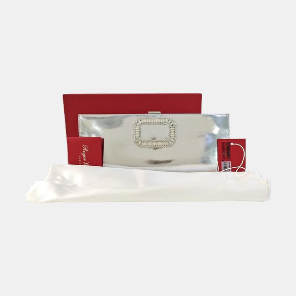 Calfskin Clutch Silver