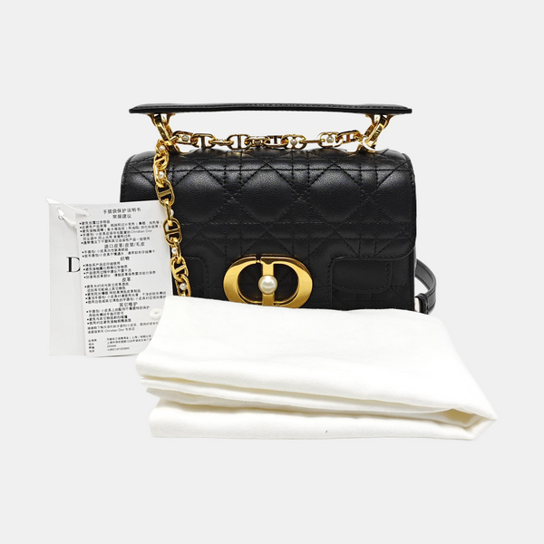 Dior Caro Mini Cannage Calfskin Black