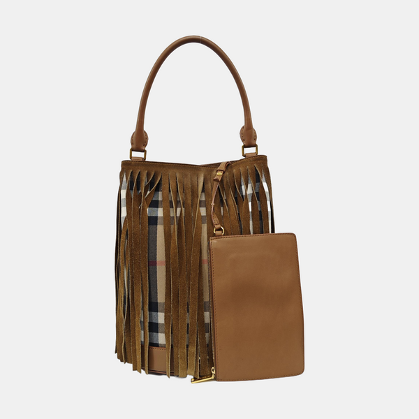 Suede Bucket Bag Brown