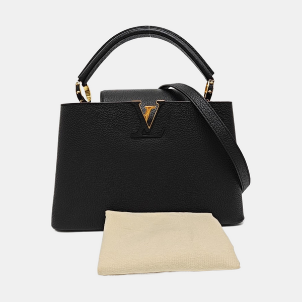 CAPUCINES MM Calfskin Black