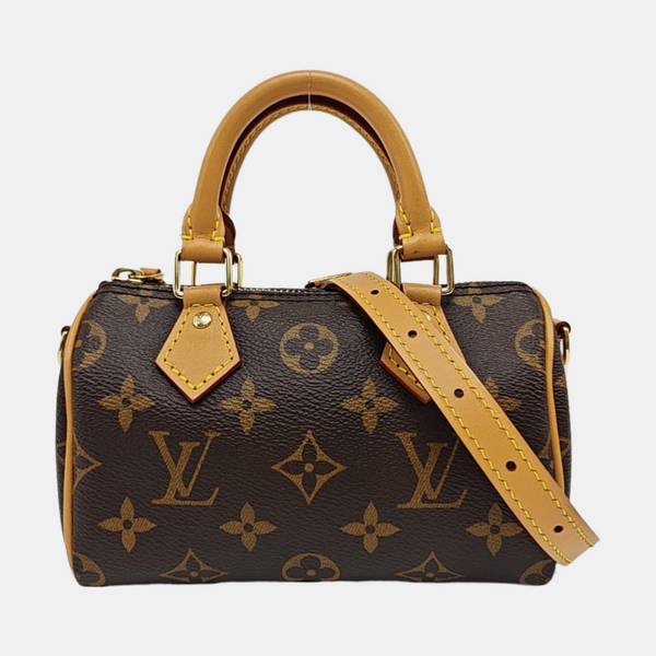SPEEDY Nano Monogram Coated Canvas Brown