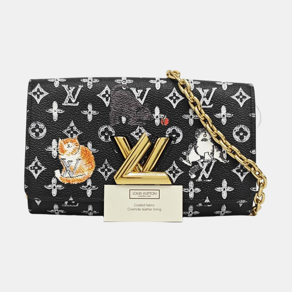 TWIST PM Monogram Coated Canvas Black