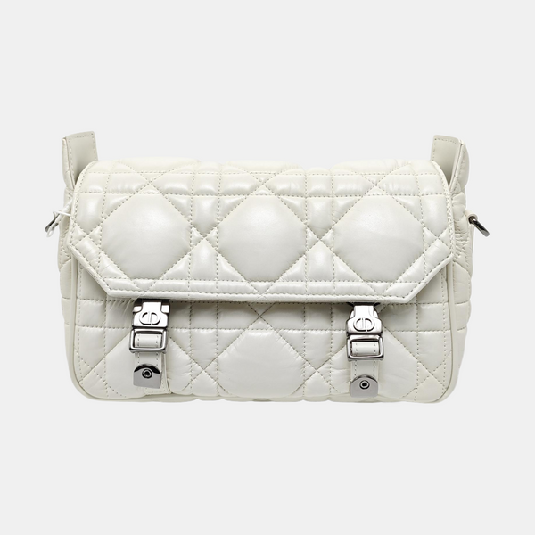 Diorcamp Small Cannage Calfskin White