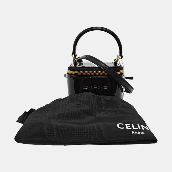 Authenticated pre-owned TRIOMPHE Patent Leather Black - Bucket Bag at Looply