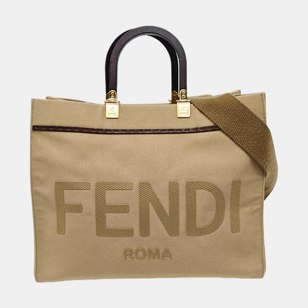 Authenticated pre-owned Sunshine Medium Canvas Beige - Tote Bag at Looply