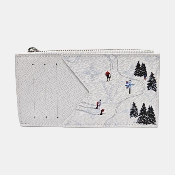 Coated Canvas Card Holder White