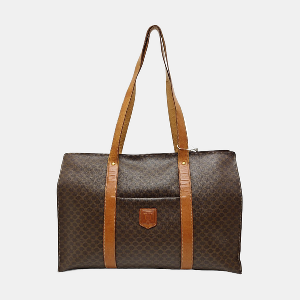 MACADAM SHOPPING BAG Coated Canvas Brown