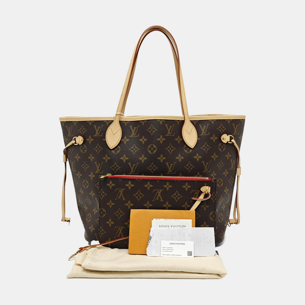 NEVERFULL MM Monogram Coated Canvas Brown