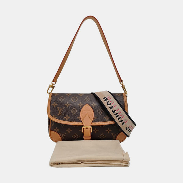 DIANE Monogram Coated Canvas Brown