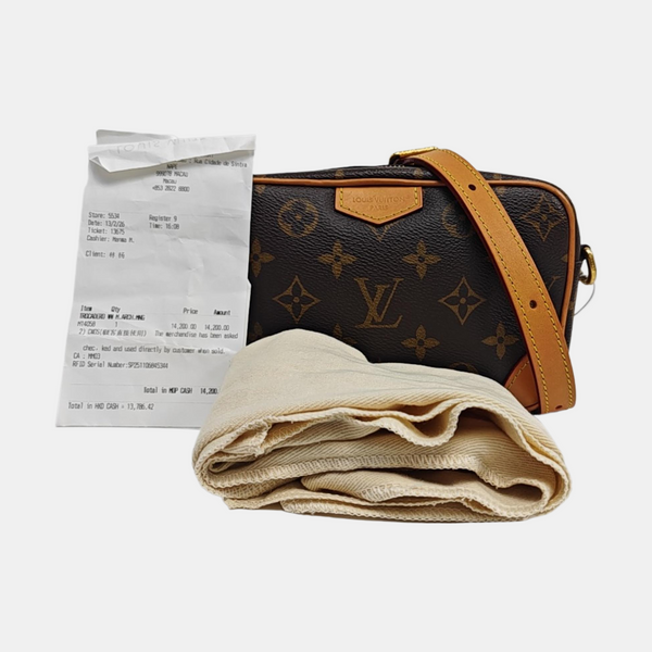 MARLY DRAGONNE Mini Monogram Coated Canvas Brown