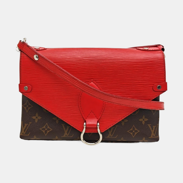 SAINT MICHEL Monogram Coated Canvas Brown