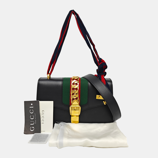 Sylvie Small Calfskin Black
