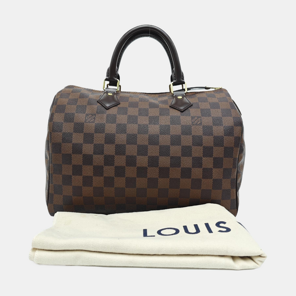 SPEEDY 30 Damier Ebene Coated Canvas Brown