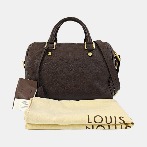 SPEEDY 25 Monogram Calfskin Brown