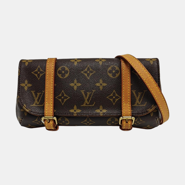 MARELLE Monogram Coated Canvas Brown