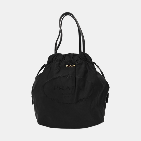 Nylon Top Handle Bag Black