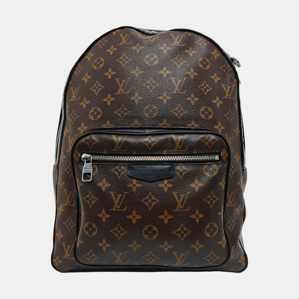 JOSH Monogram Coated Canvas Brown