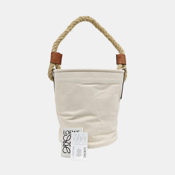 Canvas Bucket Bag White