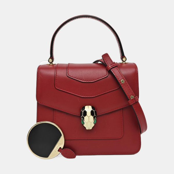 SERPENTI FOREVER Small Quilted Calfskin Red