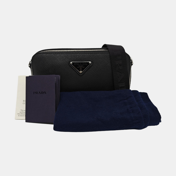 Leather Shoulder Bag Black