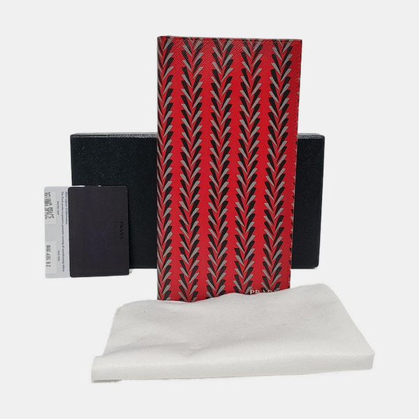 Coated Canvas Wallet Red