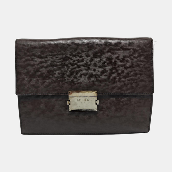 Calfskin Clutch Brown