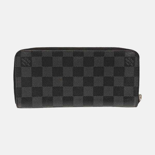 ZIPPY Damier Graphite Coated Canvas Gray Wallet