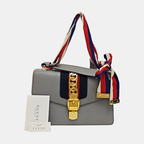 Sylvie Small Calfskin Gray