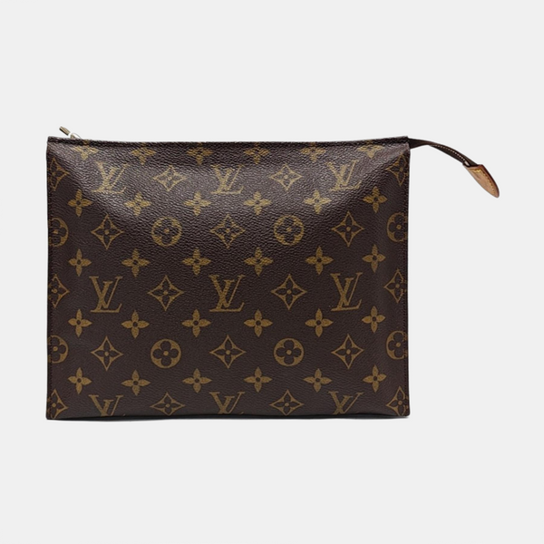 TOILET POCKET 26 Monogram Coated Canvas Brown