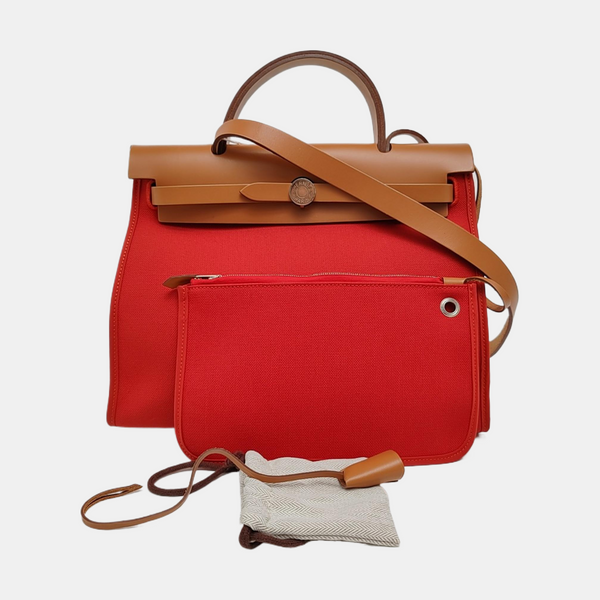 Authenticated pre-owned Herbag 31 Canvas Red - Shoulder Bag at Looply