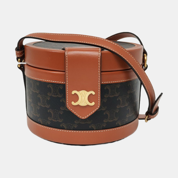 Authenticated pre-owned TRIOMPHE Medium Coated Canvas Brown - Shoulder Bag at Looply
